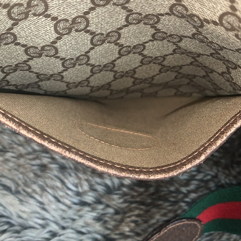 Gucci Authentic Vtg Sherry Coated Canvas Travel Weekender Bag - Picture 7 of 13